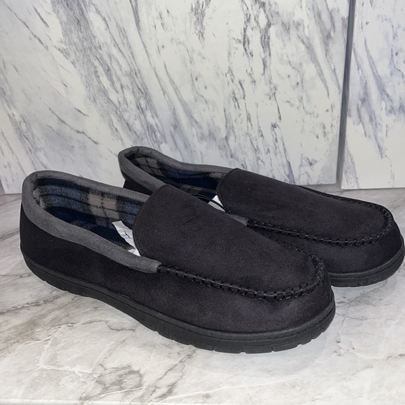 NEW Hanes comfortsoft memory foam knit moccasin slipper XXLARGE 12.5-13.5 - Picture 2 of 4